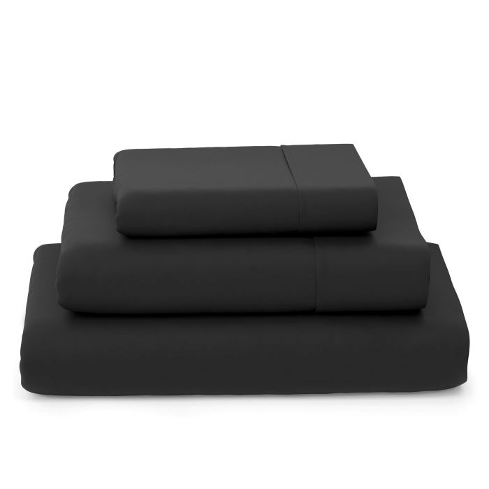 BBB18041590 Cosy House Collection Luxury Bamboo 3 Piece Sheet Set - Twin - Black