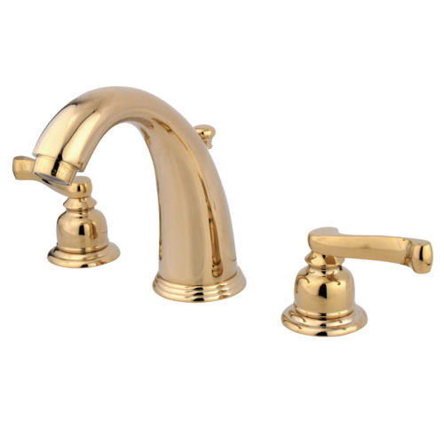 BBB25123546 Kingston Brass Kb982fl Royale Widespread Lavatory Faucet with Brass Pop-Up Polished Brass