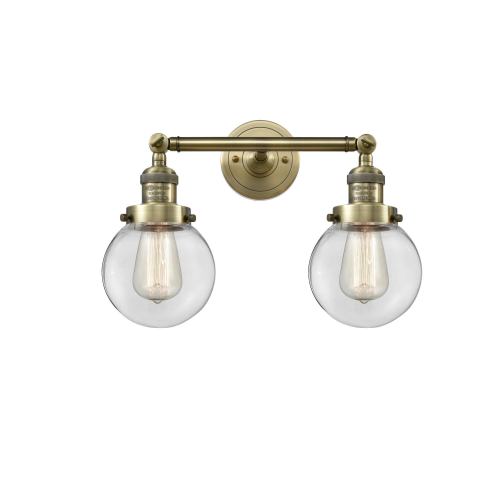 BBB19785301 Innovations Lighting 208-AB-G202-6-LED Beacon Bathroom Vanity Light