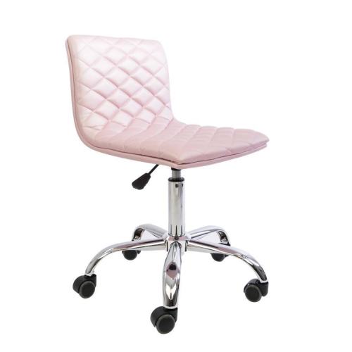 BBB23982660 Eliza Diamond Quilted Vanity Chair, Rose Gold