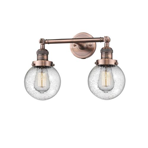 BBB19841624 Innovations Lighting 208-AC-G204-6-LED Beacon 2 Light Bathroom Fixture