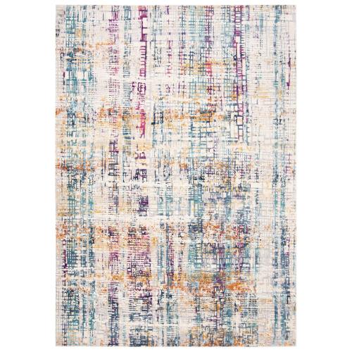 BBB19109065 Safavieh Aria Rug Collection ARA720A - Ivory / Turquoise - 5'-1inch x 7'-6inch
