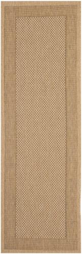 BBB23465878 Safavieh Courtyard CY7987-39A5 2'3inch x 10'0inch Runner Natural / Gold Area Rug