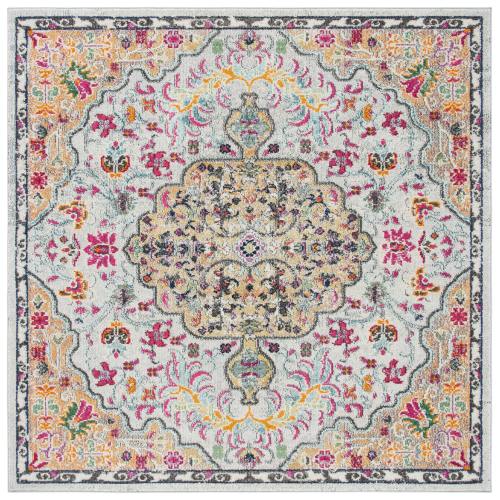 BBB22957404 Safavieh Madison Sabire Boho Medallion Distressed Rug (11' x 11' Square - Grey/Gold)