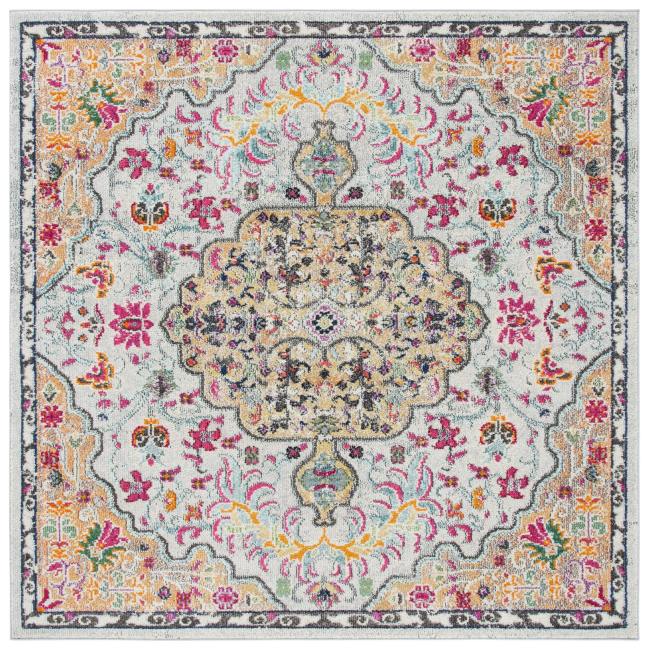 BBB22957404 Safavieh Madison Sabire Boho Medallion Distressed Rug (11' x 11' Square - Grey/Gold)