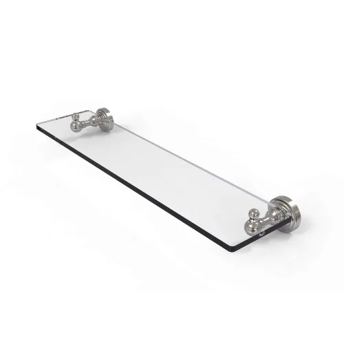 BBB24865931 Allied Brass Waverly Place Collection 22 inch Glass Vanity Shelf Beveled Edges Satin Nickel