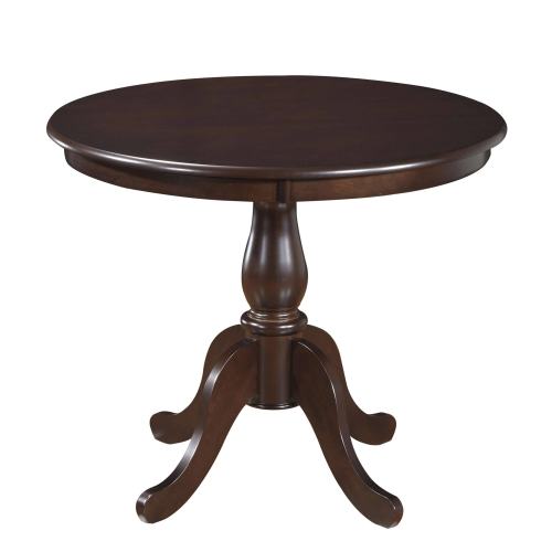 BBB22573751 Carolina Classics Portland Round Pedestal Table, Espresso, 36inch