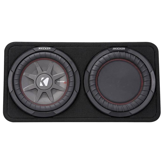 BBB26576308 Kicker 800W Dual 10” Subwoofer Sealed Enclosure (Certified Refurbished)