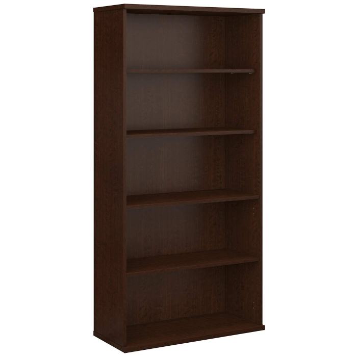 BBB16936912 Bush Business Furniture 5 Shelf Bookcase Mocha Cherry