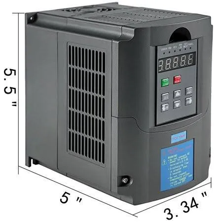BBB26973719 Vevor VFD 1.5KW,Variable Frequency Drive 14a,cnc VFD Motor Drive Inverter Converter 110V,for Spindle Motor Speed Control (1 Phase Input,3 Phase Output