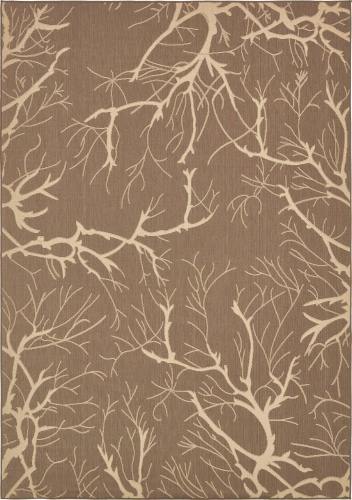 BBB20032945 Unique Loom Branch Outdoor Area Rug - 8' x 11' 4 (Brown)