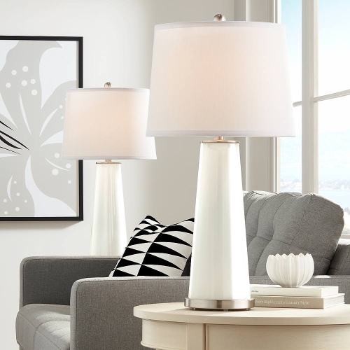 BBB24950466 Color + Plus West Highland White Leo Table Lamp Set of 2