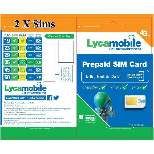 BBB27432300 Lyca Mobile Prepaid SIM Card