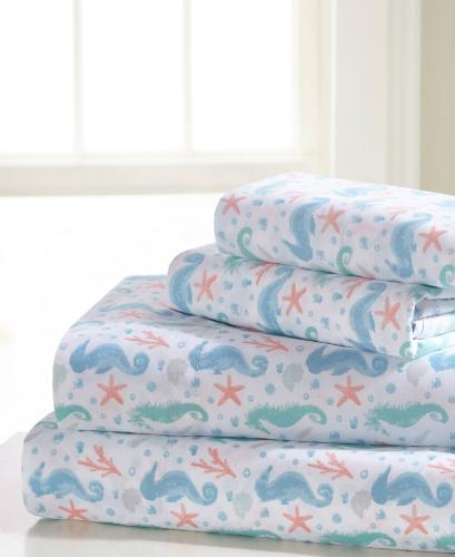BBB20257876 Seahorse Queen Sheet Set