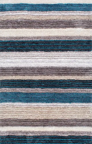 BBB19409848 nuLOOM Classie Hand Tufted Shag Area Rug, 7' x 9', Blue Multi