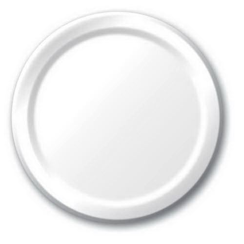 BBB16056184 Creative Converting 50000B White Banquet PLATE, Solid (Case of 240)