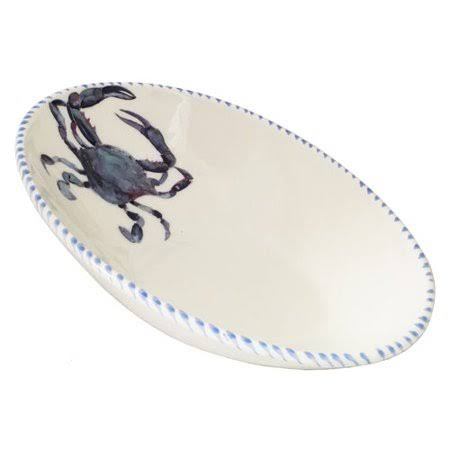 BBB18690632 Abbiamo Tutto Blue Crab Large Oval Pasta Bowl