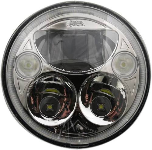 BBB25374547 Custom Dynamics CDTB-575-C TruBeam LED Headlight 5.75inch Chrome Round