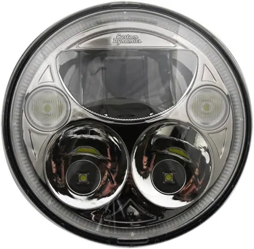 BBB25374547 Custom Dynamics CDTB-575-C TruBeam LED Headlight 5.75inch Chrome Round