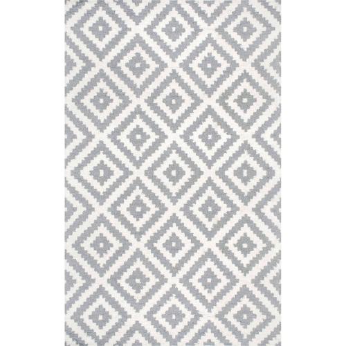 BBB17912826 nuLOOM Hand Tufted Kellee Grey 2 ft. 8 in. x 10 ft. Runner
