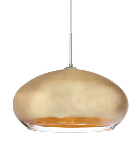 BBB16585417 Besa Lighting 1JT-4345GF-LED-SN Brio 14 1-Light Pendant Satin Nickel