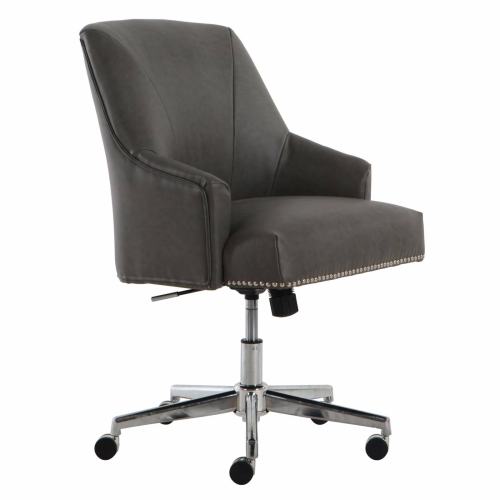 BBB23724720 Serta Style Leighton Bonded Leather Home Office Chair, Gray