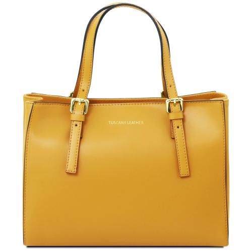 BBB26087099 TL141434 Aura Leather Handbag Yellow