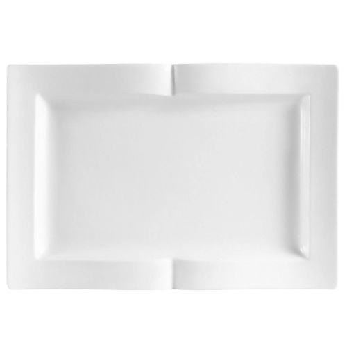 BBB26727130 CAC China GBK-13 12-Inch by 8-1/8-Inch Goldbook Porcelain Rectangular Platter, White, Box of 12
