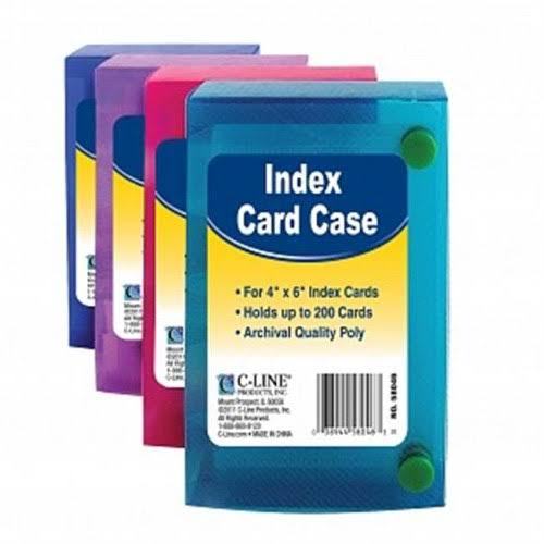 BBB25007689 C-Line Products 58046 Index Card Case - Assorted