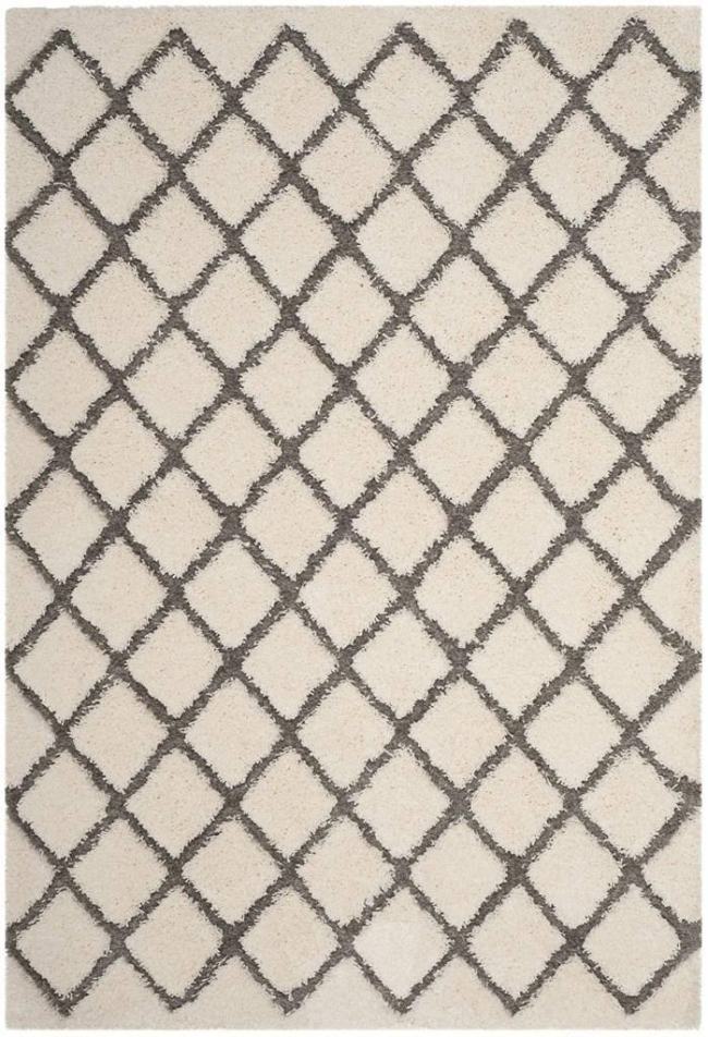 BBB22957742 Safavieh ARG780C Adriana Shag Cream / Grey Area Rug - 4' x 6'