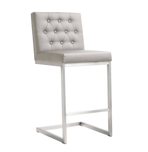 BBB21110630 TOV Furniture Helsinki Light Grey Steel Counter Stool (Set of 2)