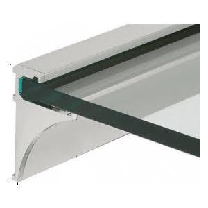 BBB27284179 CRL SE3824BN Brushed Nickel 24inch Aluminum Shelf Kit for 3/8inch Glass