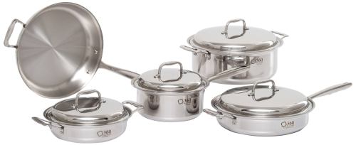 BBB23815448 360 Cookware 9 Piece Stainless Steel Cookware Set