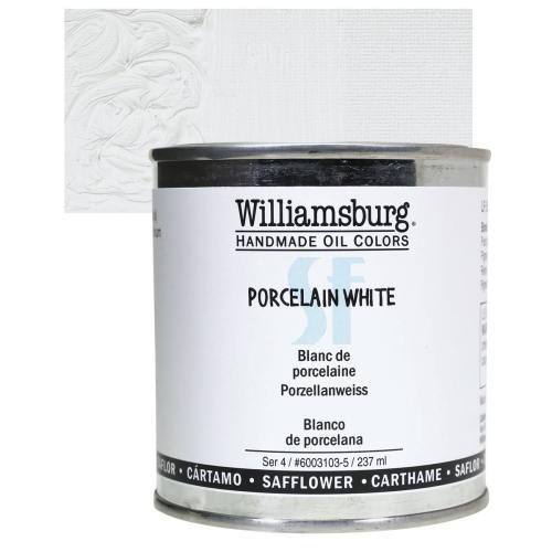 BBB27779927 Williamsburg Handmade Safflower Oil Color - Porcelain White, 8 oz Can