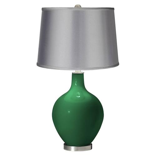 BBB24819820 Color + Plus Greens - Satin Light Gray Shade Ovo Table Lamp 28P53