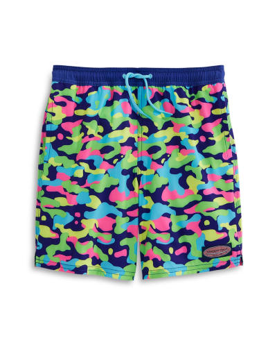 BBB22456716 Toddler Boy's Vineyard Vines Print Chappy Swim Trunks