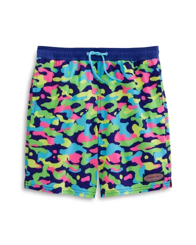 BBB22456716 Toddler Boy's Vineyard Vines Print Chappy Swim Trunks