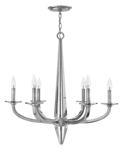 BBB24436983 Hinkley Lighting 4756PN Ascher Polished Nickel 6 Light Chandelier