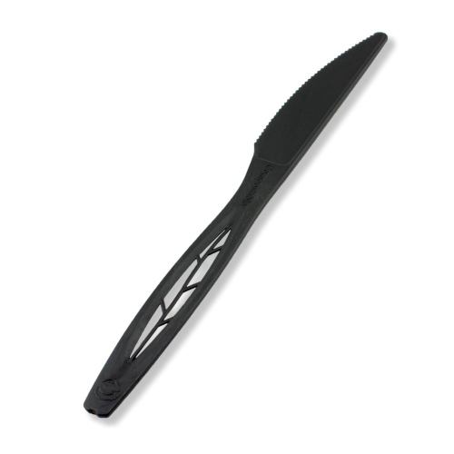 BBB24811810 Jaya 100% Compostable 6.5inch Black Heavy Duty Cutlery, Knife, 11 Pound