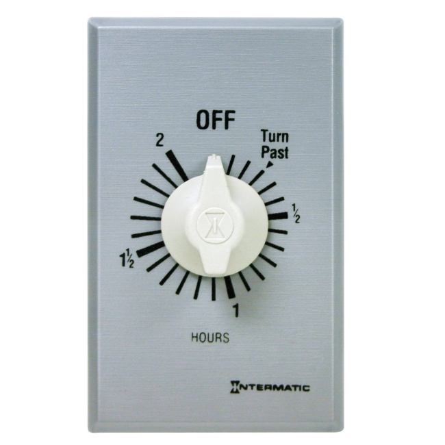 BBB21099734 Intermatic FF32H Timer,Spring Wound,2 Hr,SPDT,Silver