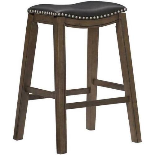 BBB22143666 Homelegance 29inch Height Saddle Stool, Black
