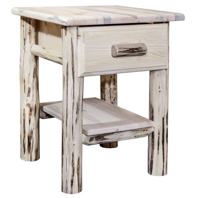 BBB24521477 Montana Woodworks Montana Nightstand with Drawer and Shelf - Ready to Finish