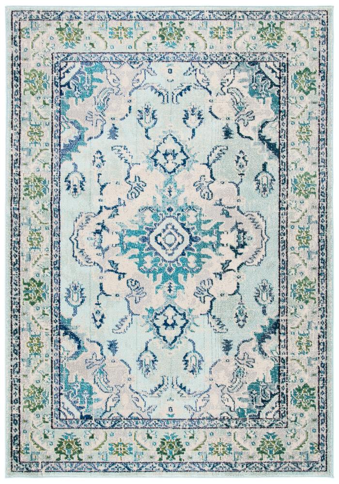 BBB15617640 Safavieh Monaco Lillie Boho Medallion Distressed Rug - Light Blue/Ivory - 8' x 10'