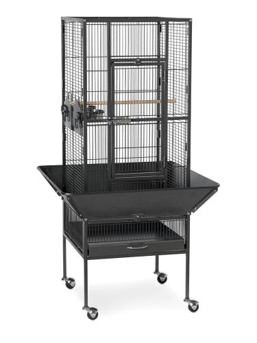 BBB28124164 Prevue Pet Products Park Plaza Bird Cage, Black Hammertone, Size: Medium
