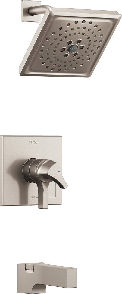 BBB20077351 Delta Zura Monitor 17 Series H2Okinetic Tub and Shower Trim Stainless, T17474-SS