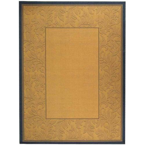 BBB19804595 Safavieh Courtyard Natural / Blue Outdoor Area Rug - CY2666-3101 - 4' x 5'-7inch