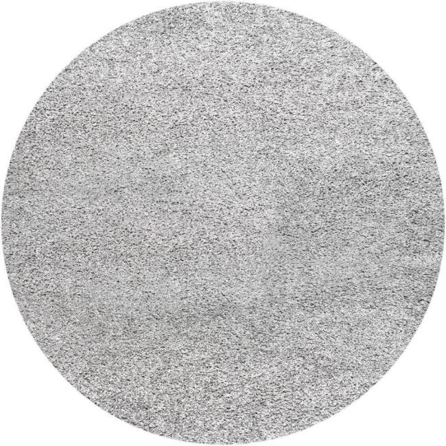 BBB23998976 nuLOOM Marleen Plush Shag Silver 8 ft. Round Rug