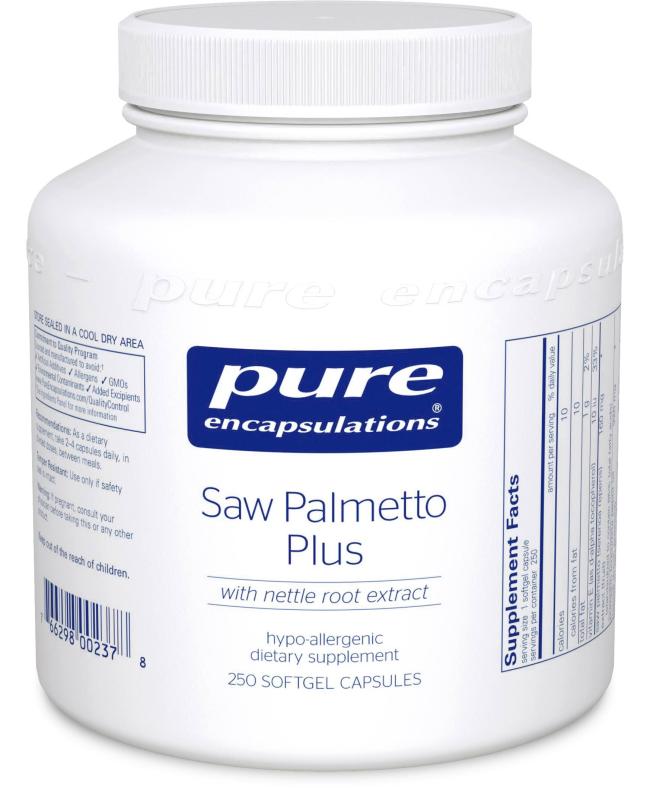 BBB28114591 Pure Encapsulations , Saw Palmetto Plus 250 Gels