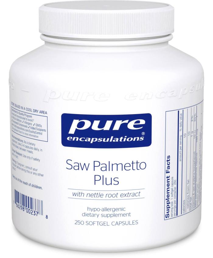 BBB28114591 Pure Encapsulations , Saw Palmetto Plus 250 Gels