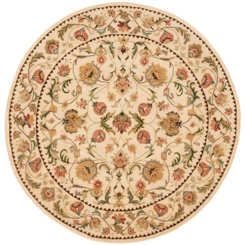 BBB16216350 Safavieh Bergama Ivory 4 ft. x 4 ft. Round Area Rug